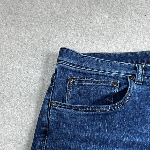 Tommy Bahama Jeans Mens 40 Blue Dark Wash Straight Leg Stretch Denim 5 Pocket - Picture 4 of 14